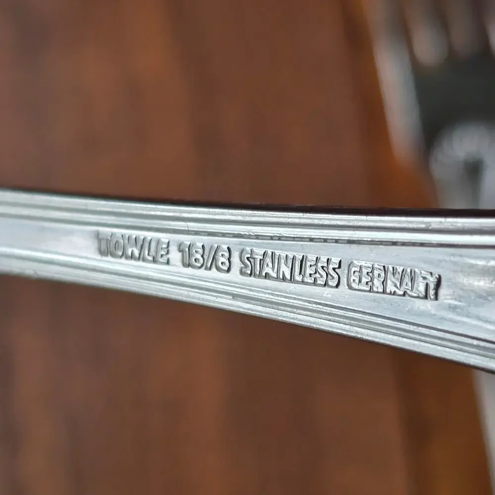 Towle Hamilton Dinner Forks Stainless Steel Germany 18/8 Satin Handle Set of 5
